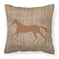 thumbnail image 2 of Carolines Treasures BB1003-BL-BN-PW1818 Horse Burlap and Brown   Canvas Fabric Decorative Pillow BB1003 18H x18W, 2 of 2