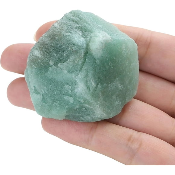 XIANNVXI Green Aventurine Raw Crystals, 1.8-2.2inch Healing Crystals Natural Rough Stones for Tumbling, Cabbing, Decoration, Polishing, Wire Wrapping & Energy Work