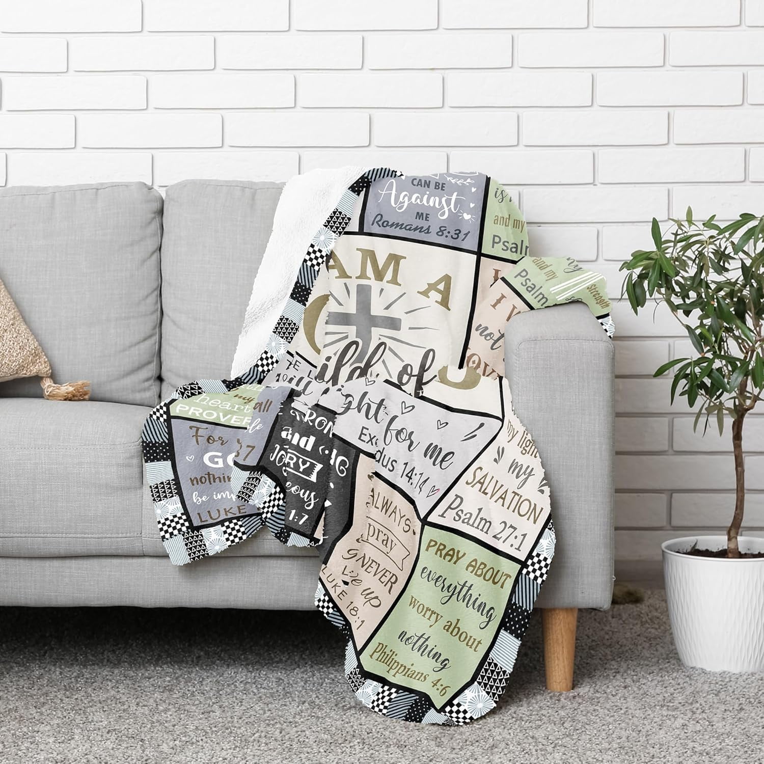Christian Gifts for Men Women Blanket - Inspirational Religious Birthday Gifts - Baptism Confirmation Gifts for Boys Men Women - Catholic Spiritual Gifts for Men Women