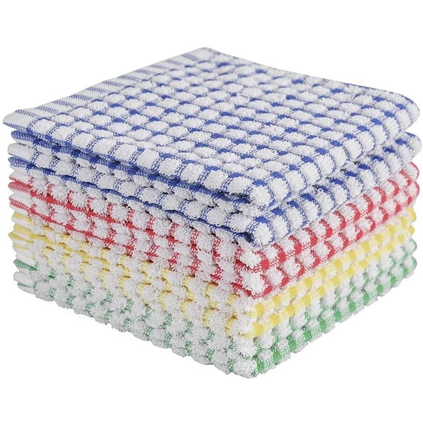 Hot Sale!Dish Cloths For Kitchen Washing Dishes Super Absorbent Dish Rags Cotton Cleaning Cloths Pack Of 8,12x12 Inches
