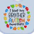 thumbnail image 4 of Inktastic I Love My Brother Autism Awareness Boys or Girls Baby Bib, 4 of 4