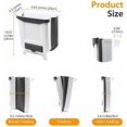 thumbnail image 5 of Poubelle de Cuisine en plastique pliable fixée au mur pour porte de placard poubelle suspendue 8L (blanco), 5 of 5