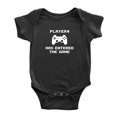 thumbnail image 3 of Player 3 Player 4 Has Entered The Game Funny Newborn Twins Baby Rompers Clothes (Black, 18-24M), 3 of 5