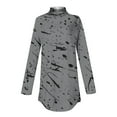 thumbnail image 4 of FAIWAD Plus Size Tops for Women Long Sleeve Round Neck Print Slim Stretch Pullover Tops, 4 of 4