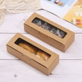 thumbnail image 1 of Rectangle Wedding Party Favor Gift Box Portable Storage Boxes Dust-proof Lid with Lid Cake Packaging Case Home Kitchen Bakery Brown, 1 of 9