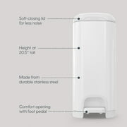 Diaper Genie Select Gift Set,White,Stainless Steel,1 Diaper Pail,2 Jumbo Square Refills-1620 Count, Infant