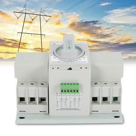 

ZhdnBhnos Dual Power Automatic Transfer Switch For Generator Changeover Switch Self Cast 63A 3P CB Level 50HZ/60HZ