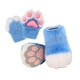 thumbnail image 5 of Zapatos de garra de gato con patas de animal para cosplay, pantuflas peludas para mujer, botas peludas para rol Azul, 5 of 9