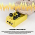 thumbnail image 3 of MOSKYAUDIO Yellow Aluminum Alloy Guitar/Bass Overdrive Pedal with Volume/Drive/Focus Controls, Two Voice Toggle Switch, 4-Mode Modulation Knob, True Bypass, 6.35mm I/O, 9V DC Power (Adapter Not, 3 of 7