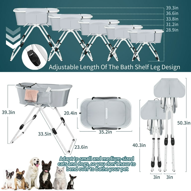 Foldable Dog bath, Portable Elevated Pet Wash Tub for Small to Medium —  SkyMall