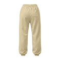 thumbnail image 7 of sdhkgrrt Women Plus Size Jogger Sweatpants Elastic Waist Casual Long Pants with Pockets Solid Active Lounge Travel Trousers Fall Fashion Outfits Winter Clothes, Khaki 3XL, 7 of 7