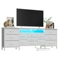 thumbnail image 1 of GloryStar 70-Inch Media Console, TV Stand with Drawers, Integrated Outlet, and LED Lighting for 65–80 Inch Televisions, 1 of 8