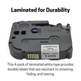 thumbnail image 5 of SparkGo Laminated T-231E 0.47-Inch x 26.2-Feet Black Ink White Label Tape (4-Pack) Bundle (4 Items), 5 of 6