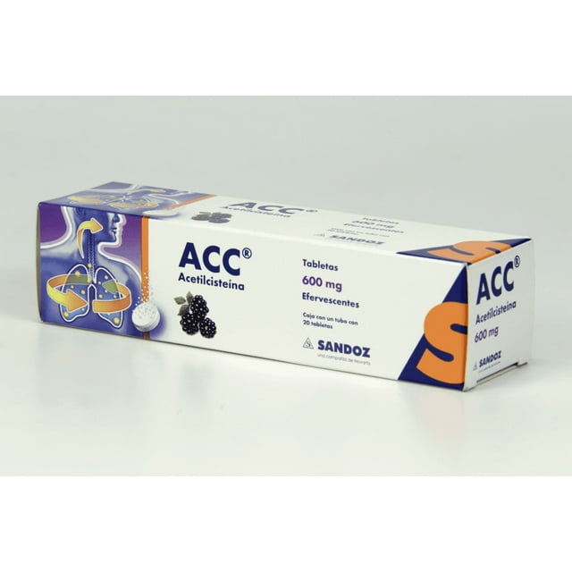 ACC 600 mg tabletas efervescentes 20 pzas