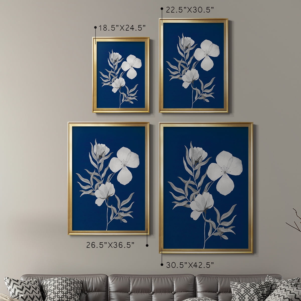 Indigo Sketch II Premium Framed Print - Ready to Hang