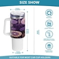 thumbnail image 3 of SKYSONIC Stainless Steel Tumbler Car Handle Water Cup 40 oz Vacuum Insulated Tumbler with Straw for Car Travel Sport - Circle Mandala Purple, 3 of 7