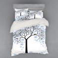 thumbnail image 2 of Ambesonne Winter Bedding Set 3 Pcs, Tree with Snowflakes, Twin XL, Blue Black White, 2 of 3
