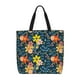 thumbnail image 1 of Easygdp Blue Floral Bolsa Tote para Mujer, Bolso de Hombro para Trabajo, Playa, Viajes, Compras y Supermercado, 1 of 7