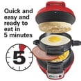 thumbnail image 4 of Hamilton Beach Breakfast Sandwich Maker with Egg Cooker Ring, Breakfast Station, Red, 4 of 11