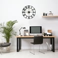 thumbnail image 4 of Sorbus Large Metal Numerical Wall Clock for Living Room Decor (Black, 16" Diameter), 4 of 7