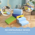 thumbnail image 5 of Qaba Foam Play Set for Toddlers and Children, Easy-to-clean 4 Piece Soft & Safe Kids Climbing Set for Crawling or Sliding, Contemporary, 5 of 9