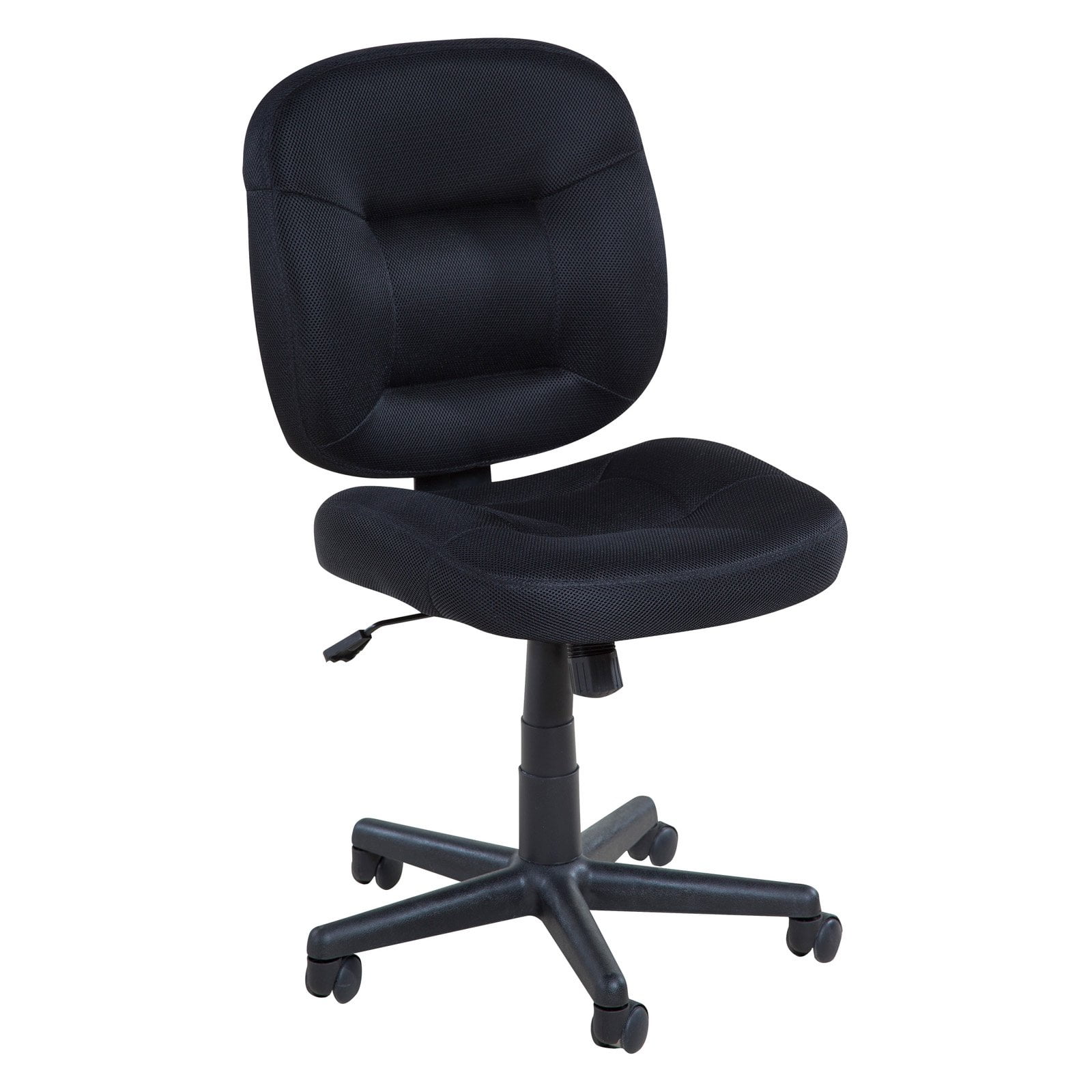 OneSpace 602382 LowBack Armless Black Mesh Task Office Chair, Nylon