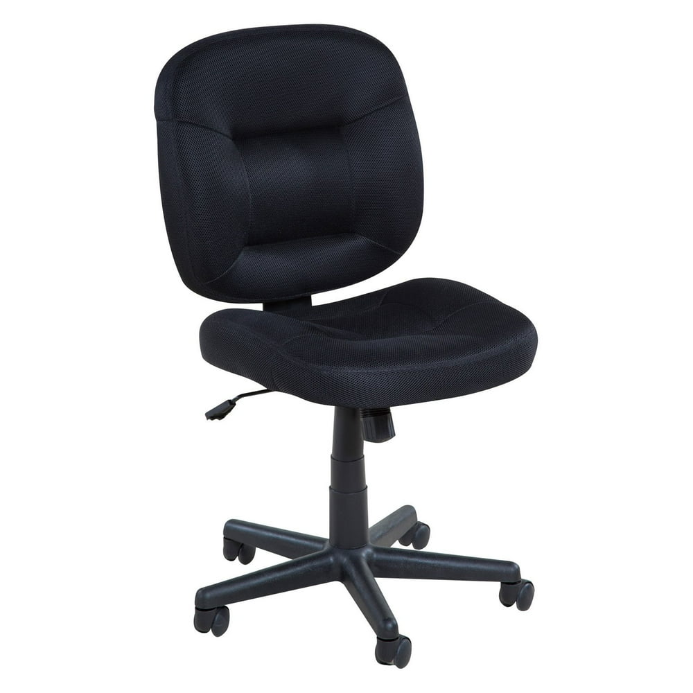 OneSpace 60-2382 Low-Back Armless Black Mesh Task Office Chair, Nylon