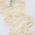 thumbnail image 4 of Creamy White Table Runner Cheesecloth Gauze Rustic Premium Cotton Cheese Cloth Table Runner 120 Inch 10 Ft for Wedding Bridal Long Sheer Boho Home Decorationsciozy, 4 of 5