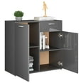 thumbnail image 3 of vidaXL Sideboard High Gloss Grey 80x36x75 cm Engineered Wood, 3 of 5