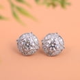 thumbnail image 7 of Daily Boutik 4.72 Ctw White Moissanite Sterling Silver Stud Earrings For Women, 7 of 7
