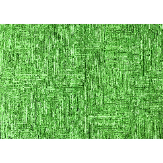 Ahgly Company Indoor Rectangle Solid Green Modern Area Rugs, 5' x 7'