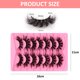 thumbnail image 2 of Una caja de 7 pares de pestañas postizas de imitación de piel de marta frita 8D, pestañas rizadas gruesas para maquillaje de escenario, 2 of 5