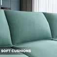 thumbnail image 5 of HONBAY Modern Armless Chair Module for Customizable Sectional Couch, Aqua Blue, 5 of 7