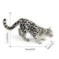 thumbnail image 5 of Hand Painted Snow Leopard Sculpture Leopard Miniacture Model Toy Tabletop Ornament Display Piece for Living Room Cabinet, 5 of 5