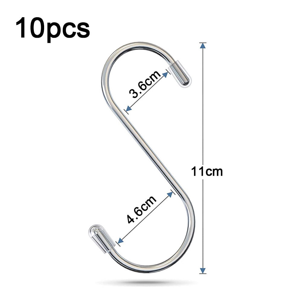 S Hooks for Hanging,Metal S Shaped Hook Heavy Duty Hanging Hooks - small 
