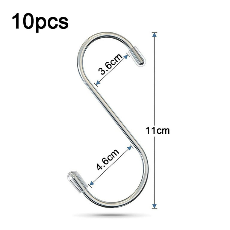 S Hooks for Hanging,Metal S Shaped Hook Heavy Duty Hanging Hooks - Large