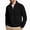 18#Black, variant on Men's Quarter Zip Pullover Sweatshirt Zip Long Sleeve Casual Warm Soft Fall Winter Outdoor Top with Stand Collar Royal Blue 2XL