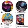 thumbnail image 3 of Designart "Colorful Cameras In Pop Art Style I" Pop Art Floater Framed Canvas Art Print, 3 of 5