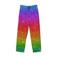 thumbnail image 4 of Disketp Rainbow Glitter Men'S Pajama Pants - Ultra Soft Fleece Sleep And Lounge Pants (Size: S-Xxl), 4 of 9