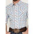 thumbnail image 3 of Wrangler Men's 20X Advanced Comfort Plaid Print Short Sleeve Snap Stretch Western Blue X-Large, 3 of 4