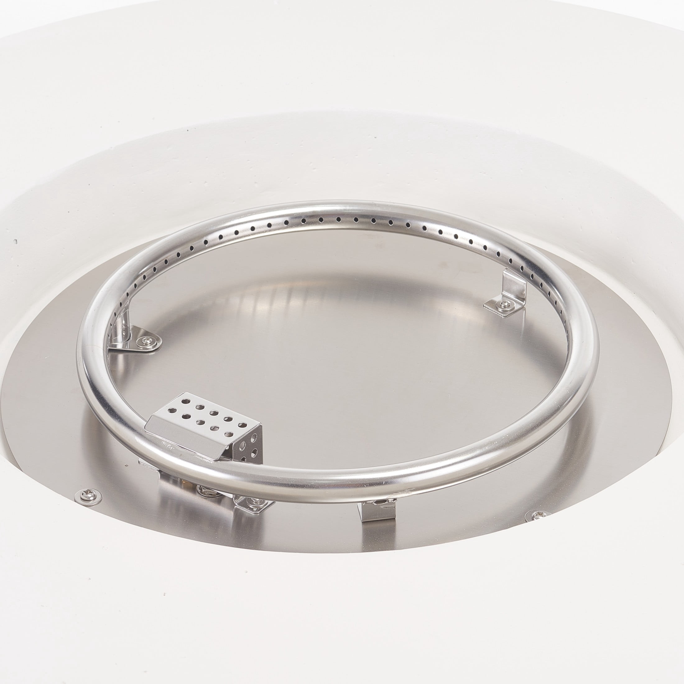 Christopher Knight Home Outdoor 31" Lightweight Concrete Round Gas Burning Fire Pit, White