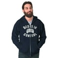thumbnail image 4 of Father's Day Gamer Dad is in Control Men's Big & Tall Graphic Zip Up Hoodie Brisco Brands 2X, 4 of 5