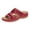 Wine, variant on Womens Sandals Flower Embroidery Open Toe Slides Comfy Orthopedic Walking Shoes Lightweight Cushioning Slip on Summer Beach Shoes Coffee Size 9