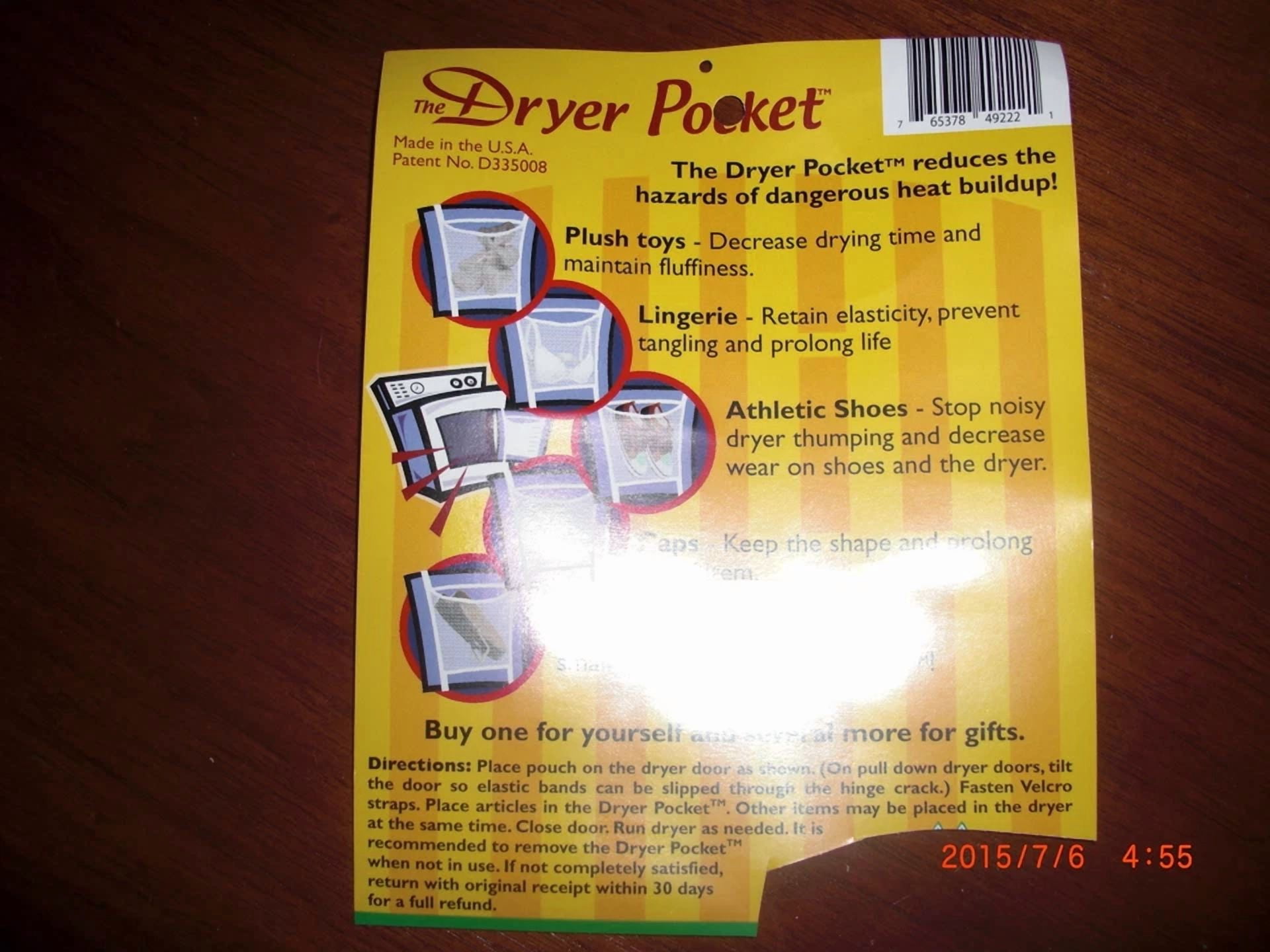 Dryer Pocket - Dry Hat Delicates, Belts, Underwear, Sneakers, Toys, Baby Clothes