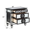 thumbnail image 3 of Sunburst Motif and 2 - Drawer Mirrored Nightstand | Fits Well in Bedroom Corners | Using Pine and Ply | Addresses Nightstand Space Utilization, 3 of 4