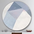 thumbnail image 2 of Designart 'Purple Geometric Bridge II' Art Mural Géométrique en Métal - Disque de 36, 2 of 5
