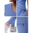 thumbnail image 4 of Adar Pro Modern Athletic Scrub Set For Women - Modern V-Neck Scrub Top & Yoga Jogger Scrub Pants, 4 of 5