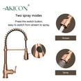 thumbnail image 5 of Copper Pre-Rinse Spring Kitchen Faucet, Single Level Solid Brass Kitchen Sink Faucets with Pull Down Sprayer, 5 of 6