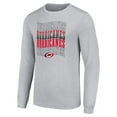 thumbnail image 2 of Men's Starter Heather Gray Carolina Hurricanes Four Team Name Logo Long Sleeve Graphic T-Shirt, 2 of 3