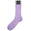 New Brooks Brothers Mens Light Purple Cableknit Striped Cotton Socks Sz 7-12 8024-5